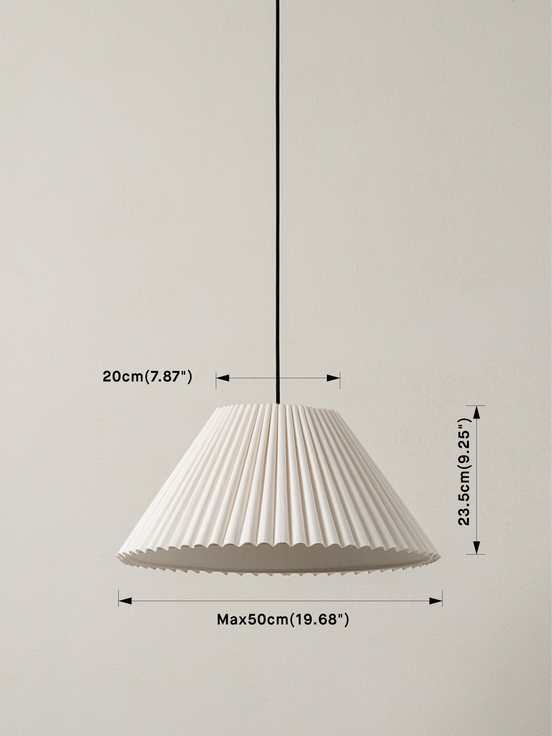 Plia - pleated linen lampshade