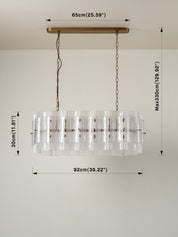 Pazo - 5 light layered textured glass oval chandelier | Chandelier | Lights & Lamps | UK | Modern Affordable Designer Lighting