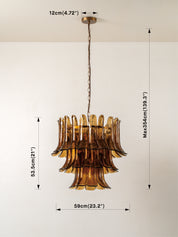 Lonso - 4 light aged brass and smoked brown glass chandelier | Chandelier | Lights & Lamps | UK | Modern Affordable Designer Lighting