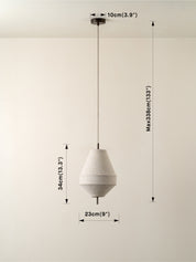 Solara - small dark bronze and layered natural linen pendant | Ceiling Light | lights&lamps | UK | Modern Affordable Designer Lighting