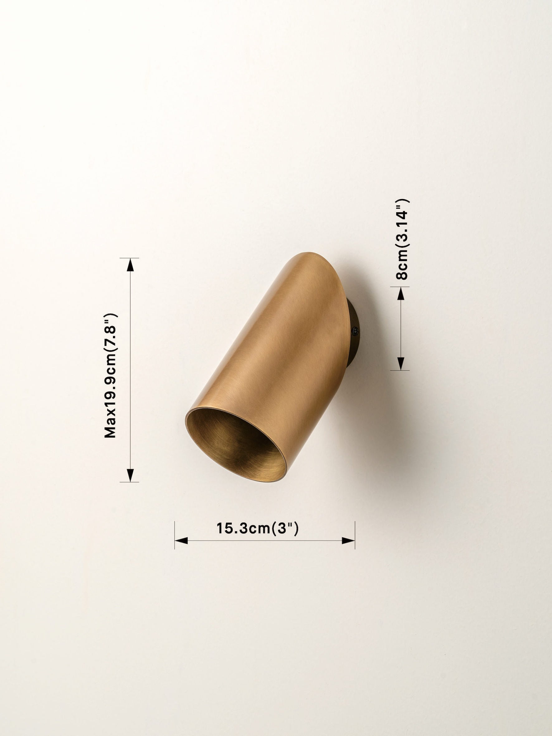 Guilla - brass angled cylinder spot light | Wall Light | Lights & Lamps | UK | Modern Affordable Designer Lighting