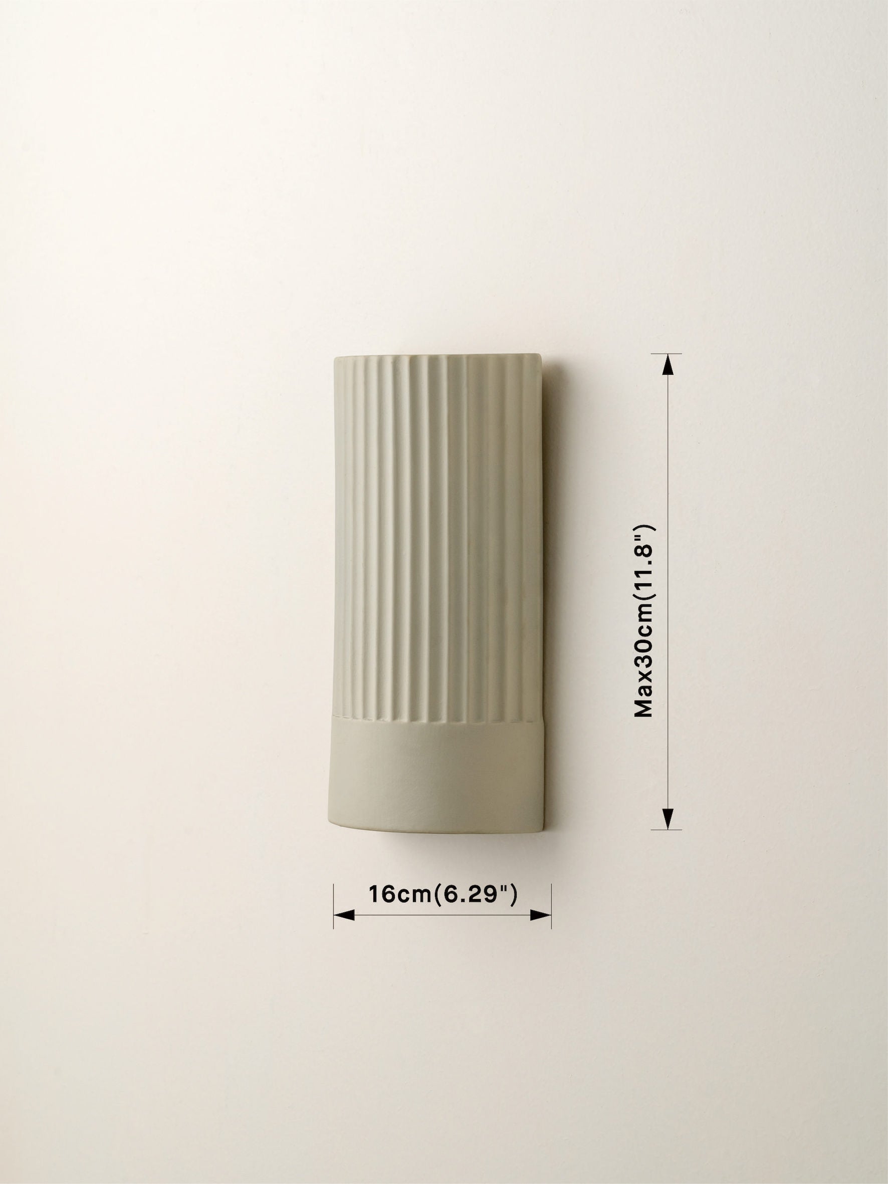 Enza - warm white  ribbed concrete wall light | Wall Light | Lights & Lamps | UK | Modern Affordable Designer Lighting