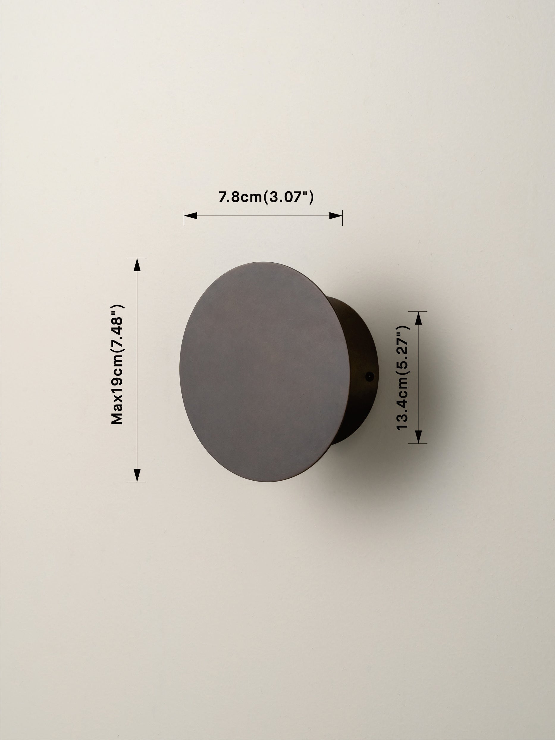 Santi - LED adjustable bronze disc wall light