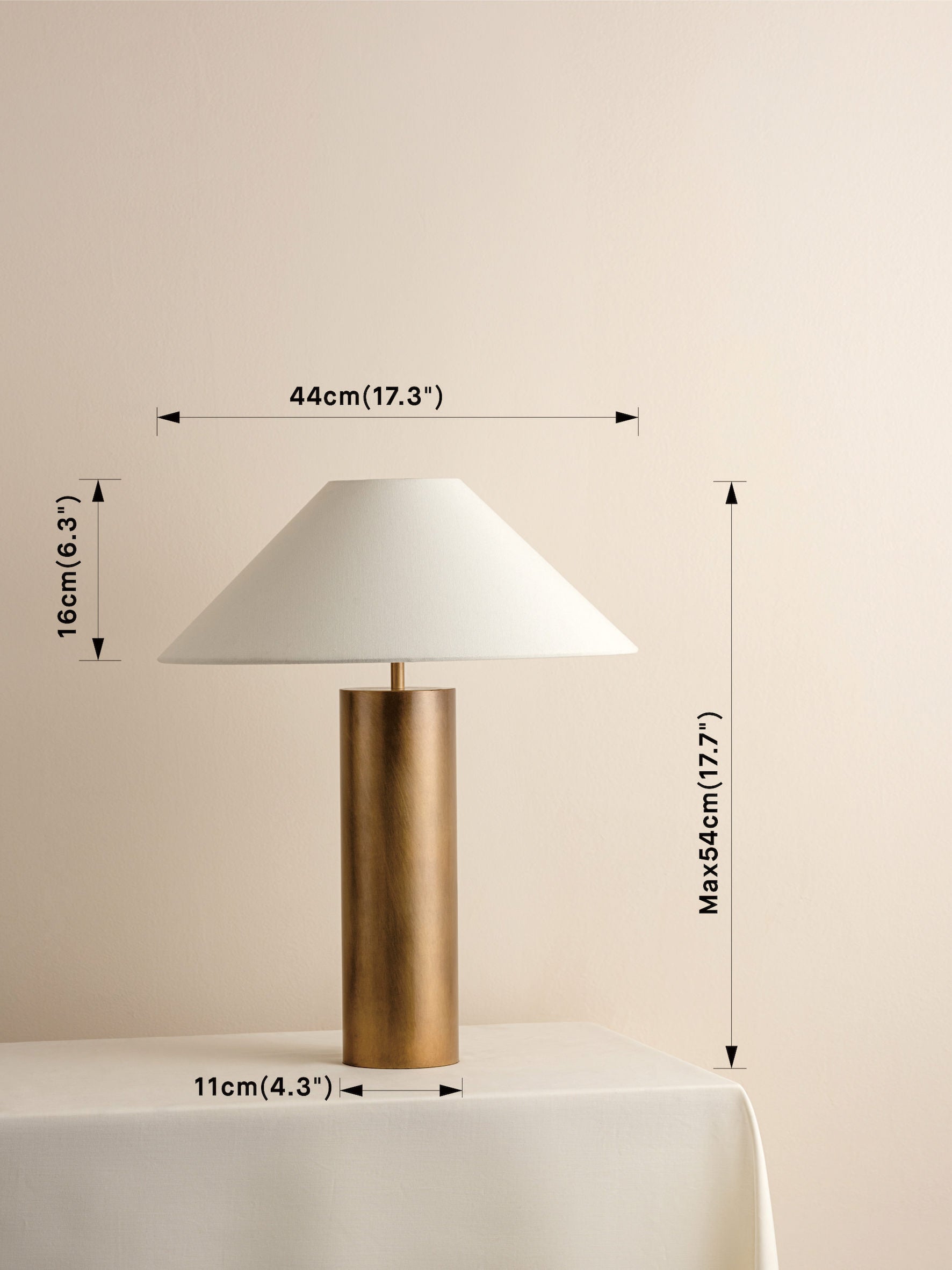 Bleeker - aged brass and linen table lamp | Table Lamp | lights&lamps | UK | Modern Affordable Designer Lighting