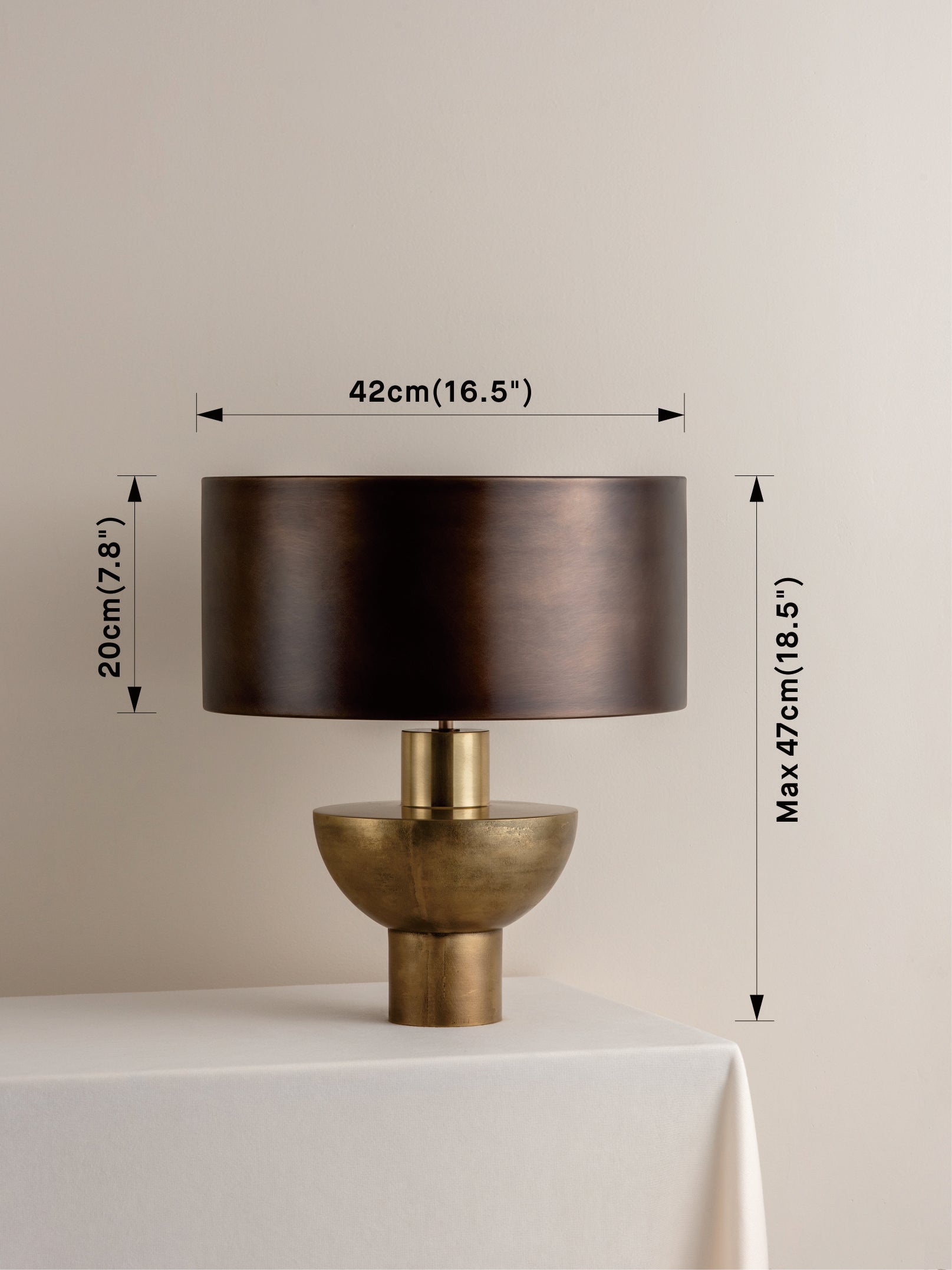 Editions brass lamp with + bronze shade | Table Lamp | Lights & Lamps | UK | Modern Affordable Designer Lighting