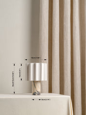 Valli - Viola Calacatta marble and linen rechargeable table lamp | Table Lamp | lights&lamps | UK | Modern Affordable Designer Lighting