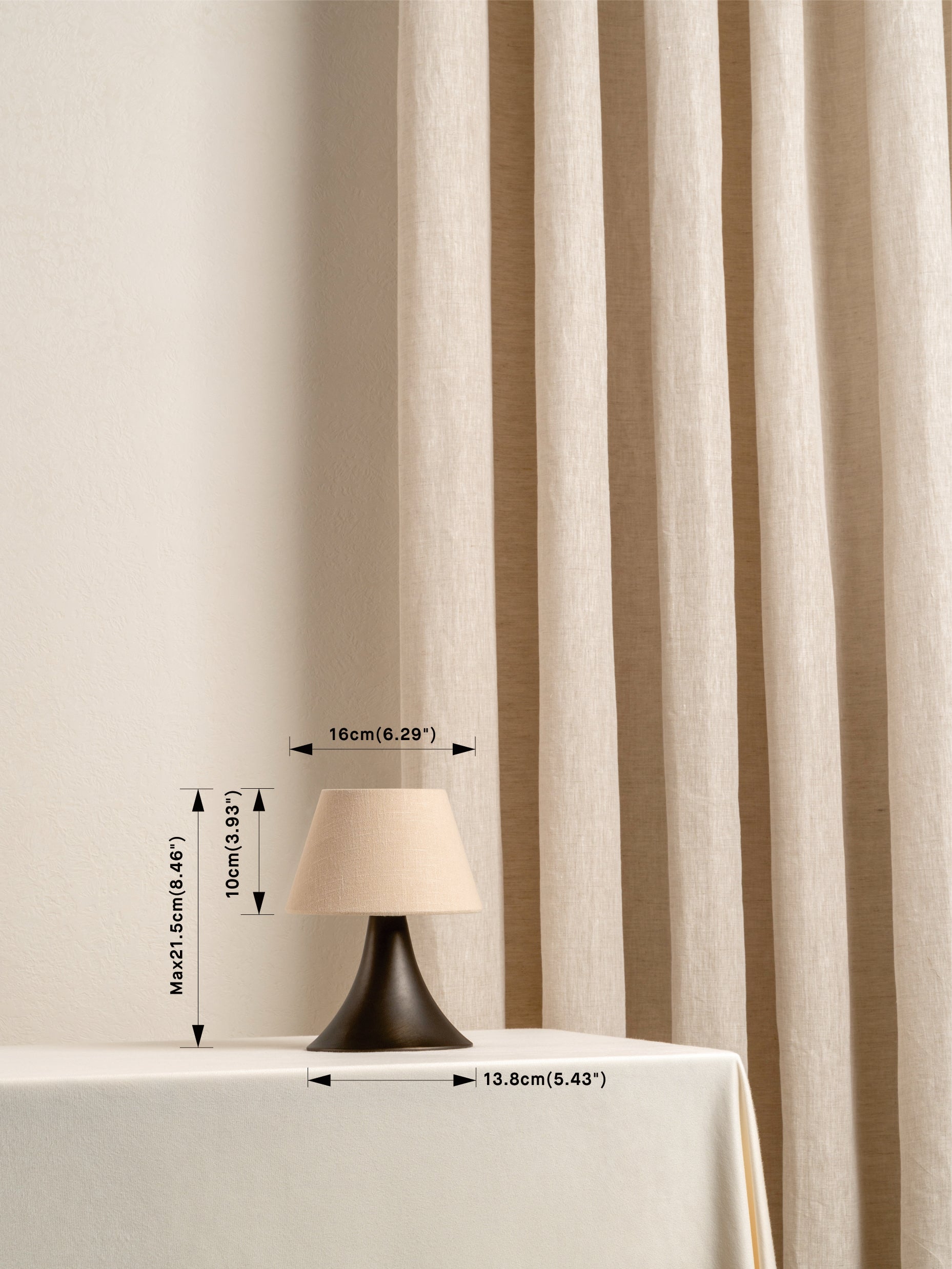 Cenare - bronze and linen rechargeable table lamp | Table Lamp | Lights & Lamps | UK | Modern Affordable Designer Lighting