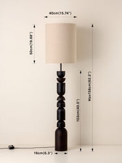 Aska - charred wood and natural linen floor lamp | Floor Lamp | lights&lamps | UK | Modern Affordable Designer Lighting