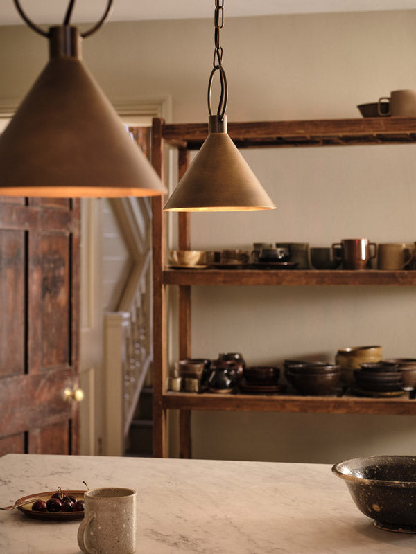 Bladen small aged brass pendant | Ceiling Light | Lights & Lamps | UK | Modern Affordable Designer Lighting