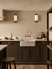 Wilcote aged brass wall light