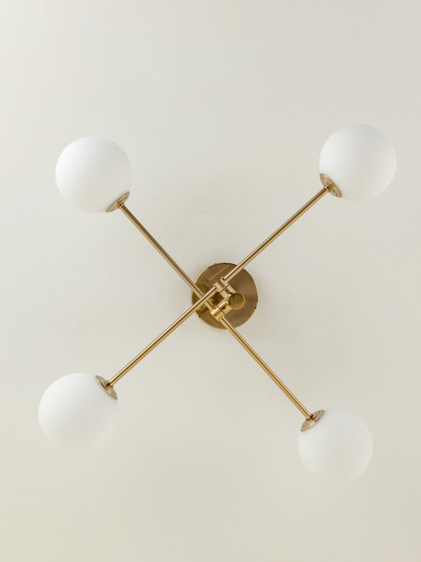 Chelso - 4 light brass and opal flush | Ceiling Light | Lights & Lamps | UK | Modern Affordable Designer Lighting