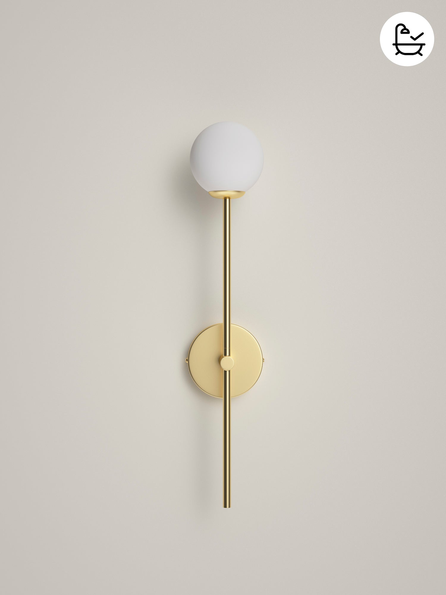 Chelso - brushed brass and opal wall light | Wall Light | Lights & Lamps | UK