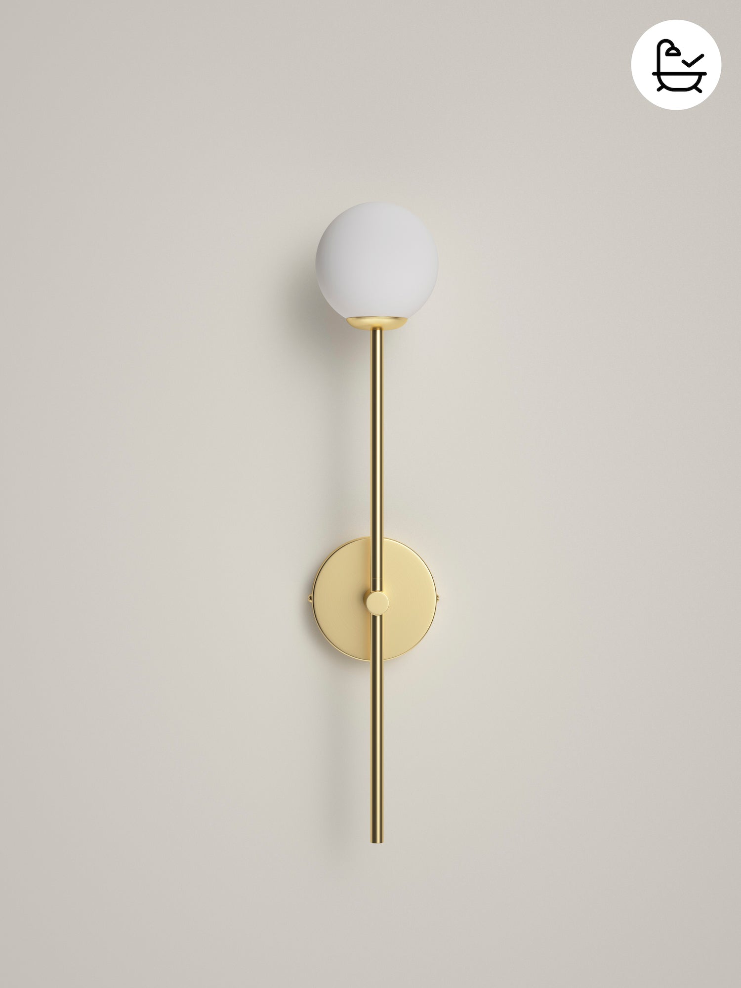 Chelso - brushed brass and opal wall light | Wall Light | Lights & Lamps | UK | Modern Affordable Designer Lighting