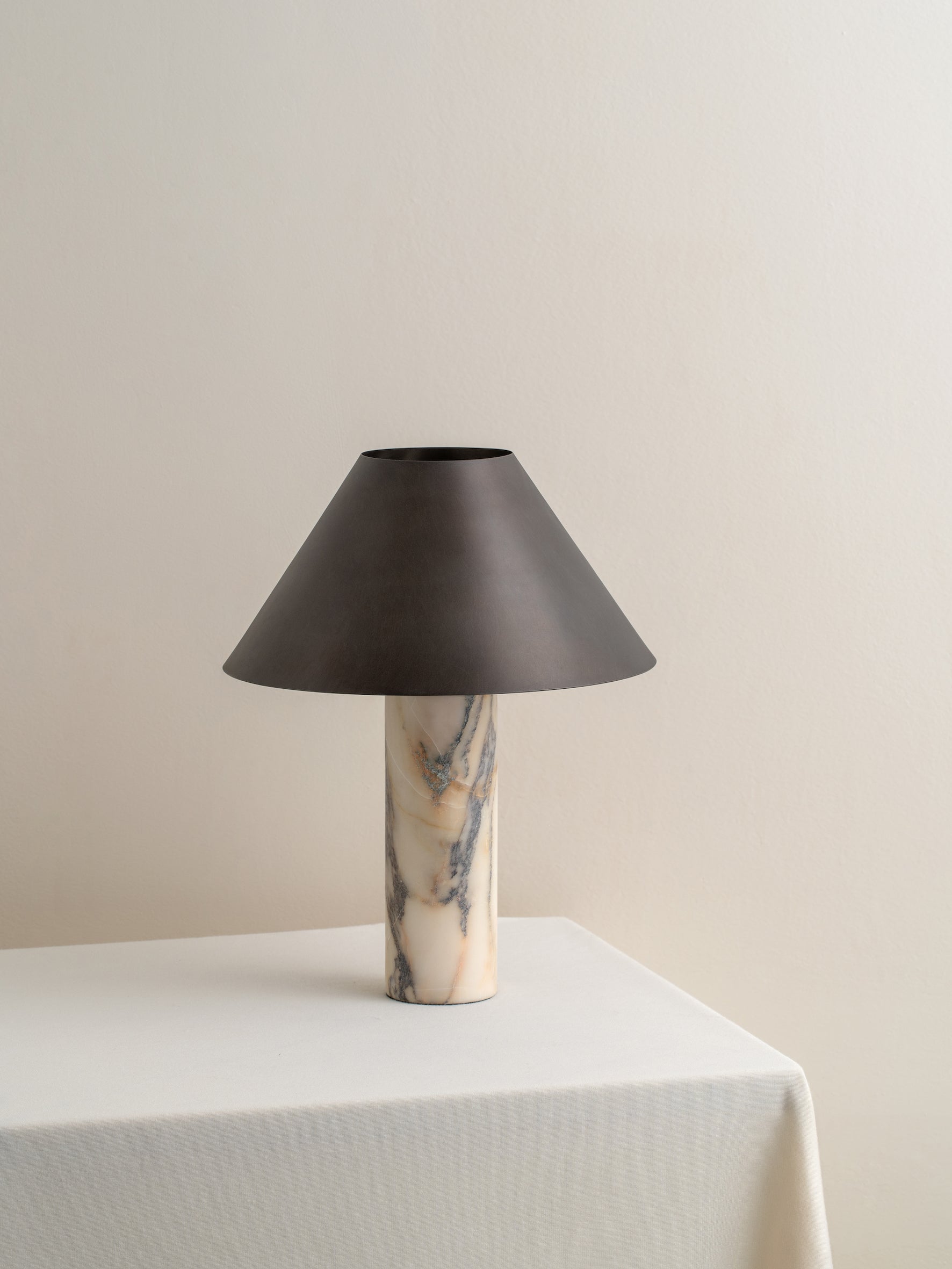 Cline - calacatta viola marble and bronze table lamp | Table Lamp | Lights & Lamps | UK