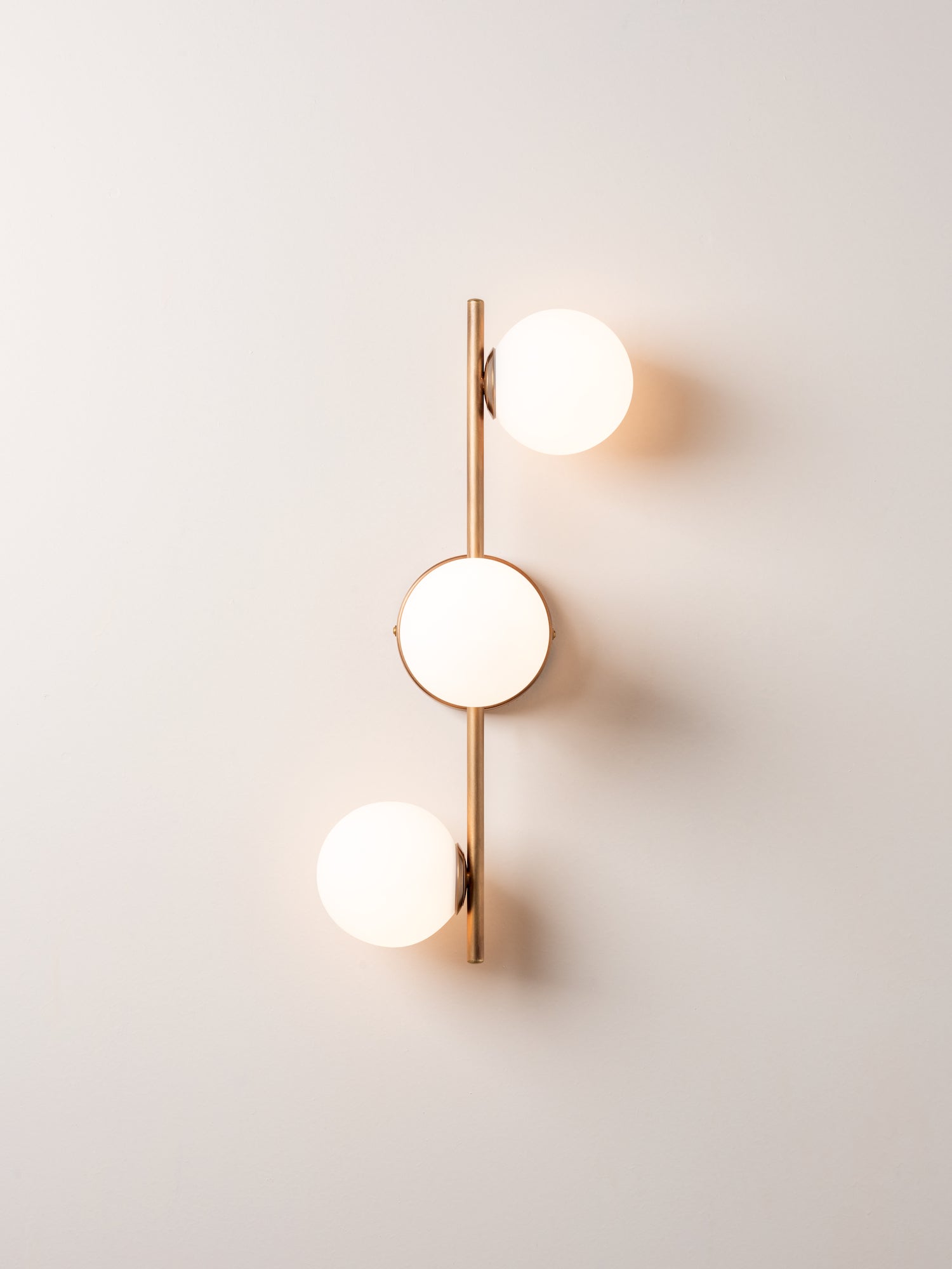Coro - 3 light aged brass and opal ceiling / wall | Ceiling Light | Lights & Lamps | UK | Modern Affordable Designer Lighting