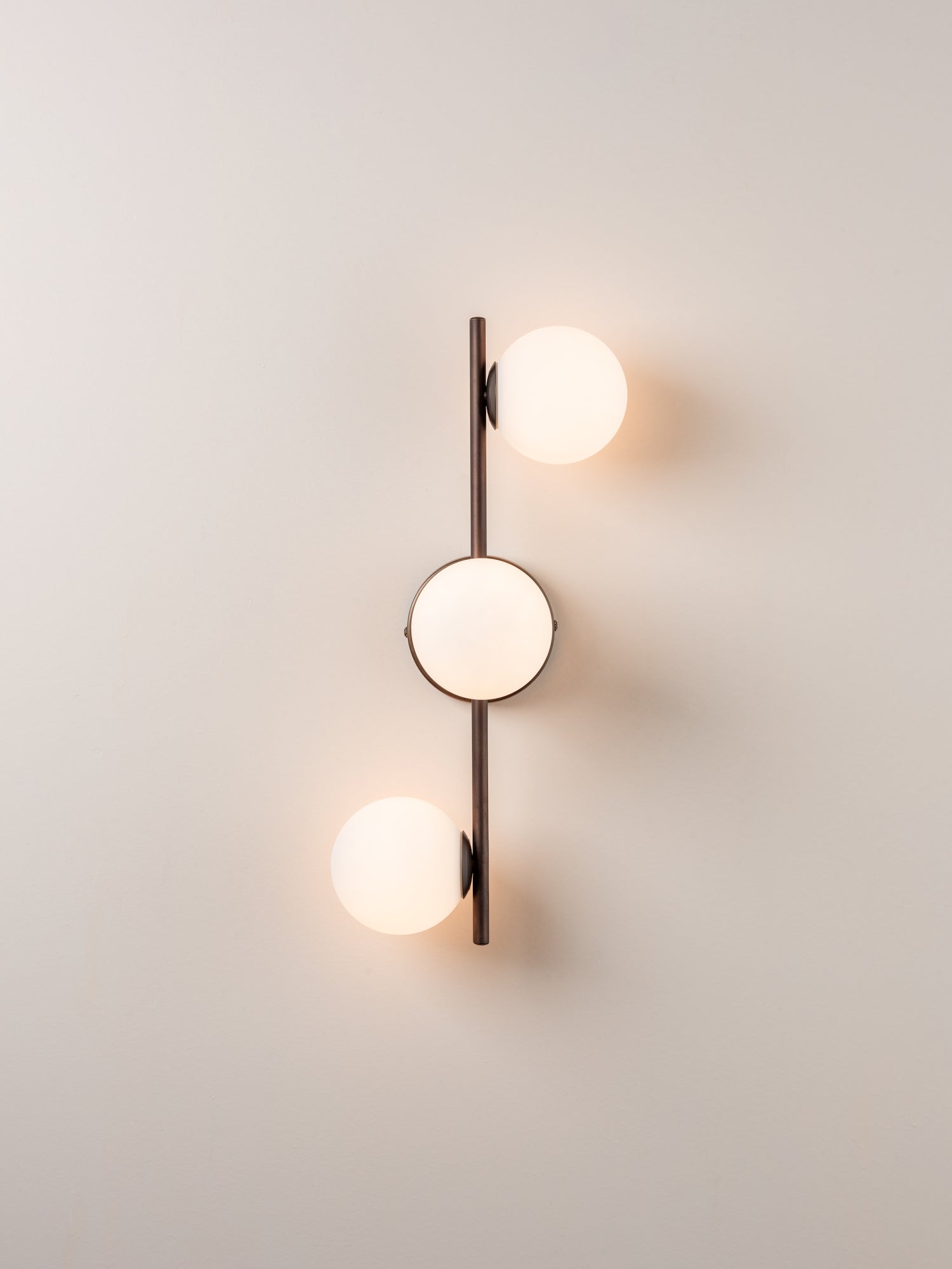 Coro - 3 light bronze and opal ceiling / wall | Ceiling Light | Lights & Lamps | UK