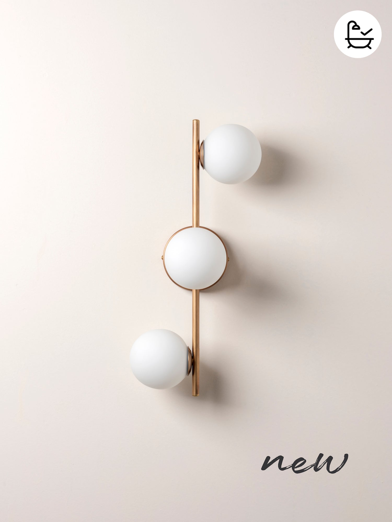 Coro - 3 light aged brass and opal ceiling / wall | Ceiling Light | Lights & Lamps | UK