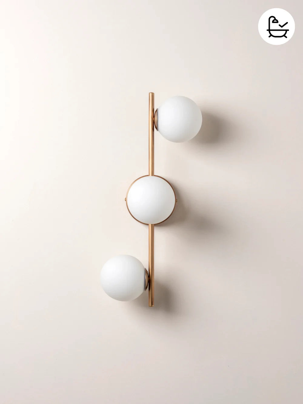 Coro - 3 light aged brass and opal ceiling / wall | Ceiling Light | Lights & Lamps | UK | Modern Affordable Designer Lighting