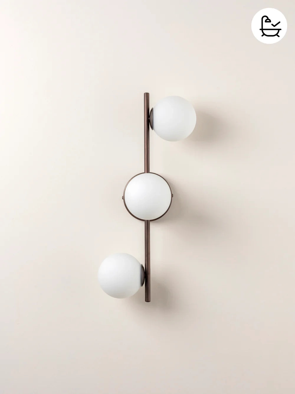 Coro - 3 light bronze and opal ceiling / wall | Ceiling Light | Lights & Lamps | UK | Modern Affordable Designer Lighting