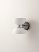Ruzo - 2 light bronze and porcelain wall light