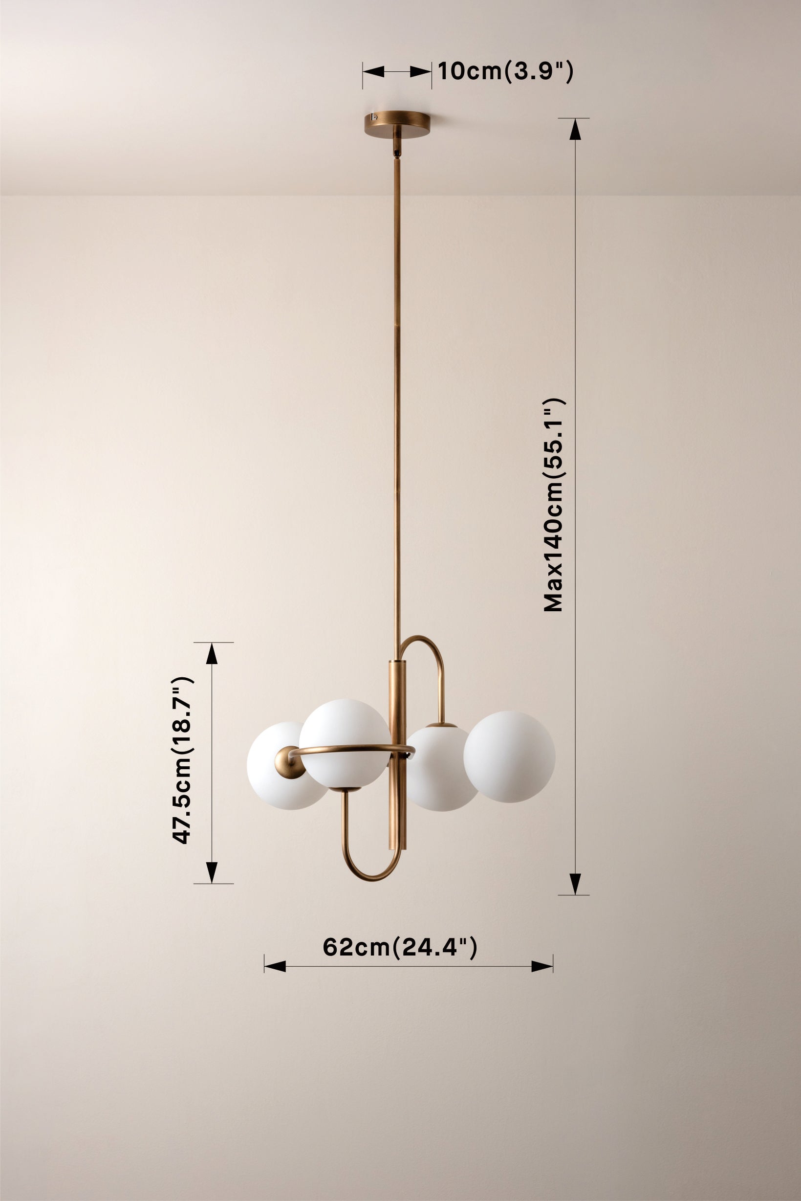 Decora - 4 light aged brass and opal pendant | Ceiling Light | Lights & Lamps | UK | Modern Affordable Designer Lighting