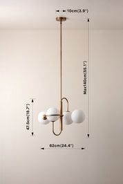 Decora - 4 light aged brass and opal pendant | Ceiling Light | Lights & Lamps | UK | Modern Affordable Designer Lighting