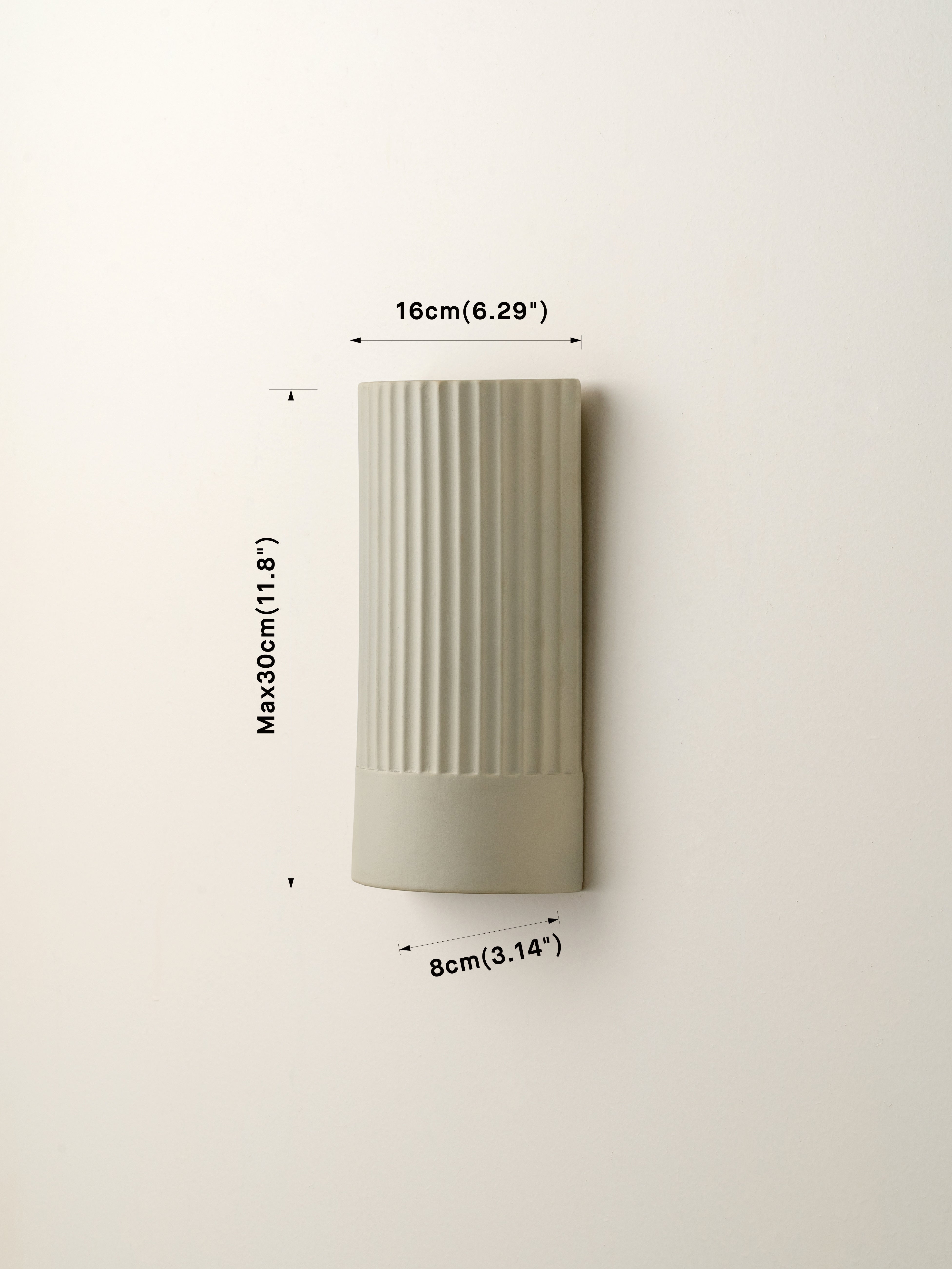 Enza - warm white  ribbed concrete wall light | Wall Light | Lights & Lamps | UK | Modern Affordable Designer Lighting