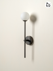 Chelso - bronze and opal wall light