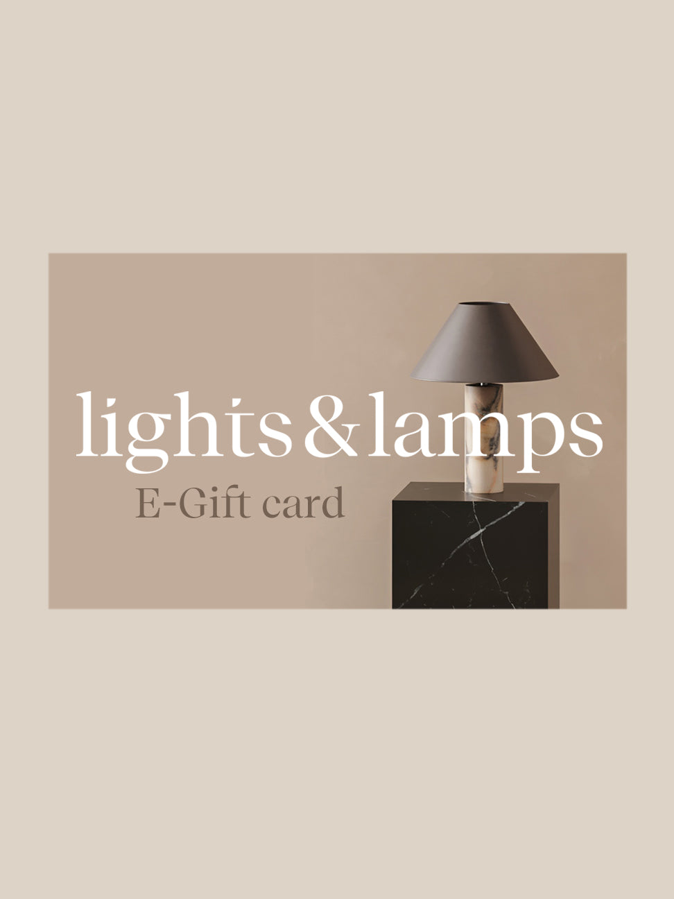 L&L Gift voucher | Gift Cards | Lights & Lamps | UK | Modern Affordable Designer Lighting