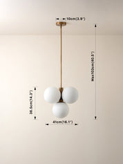 Boule - 4 light brass and opal pendant light | Ceiling Light | Lights & Lamps | UK | Modern Affordable Designer Lighting