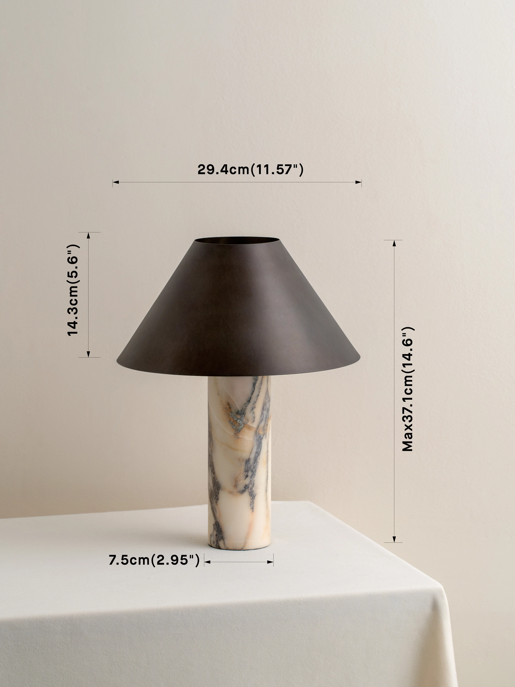 Cline - calacatta viola marble and bronze table lamp | Table Lamp | lights&lamps | UK | Modern Affordable Designer Lighting