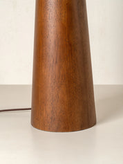 Baneza - aged brass and wood cone floor lamp | Floor Lamp | lights&lamps | UK | Modern Affordable Designer Lighting