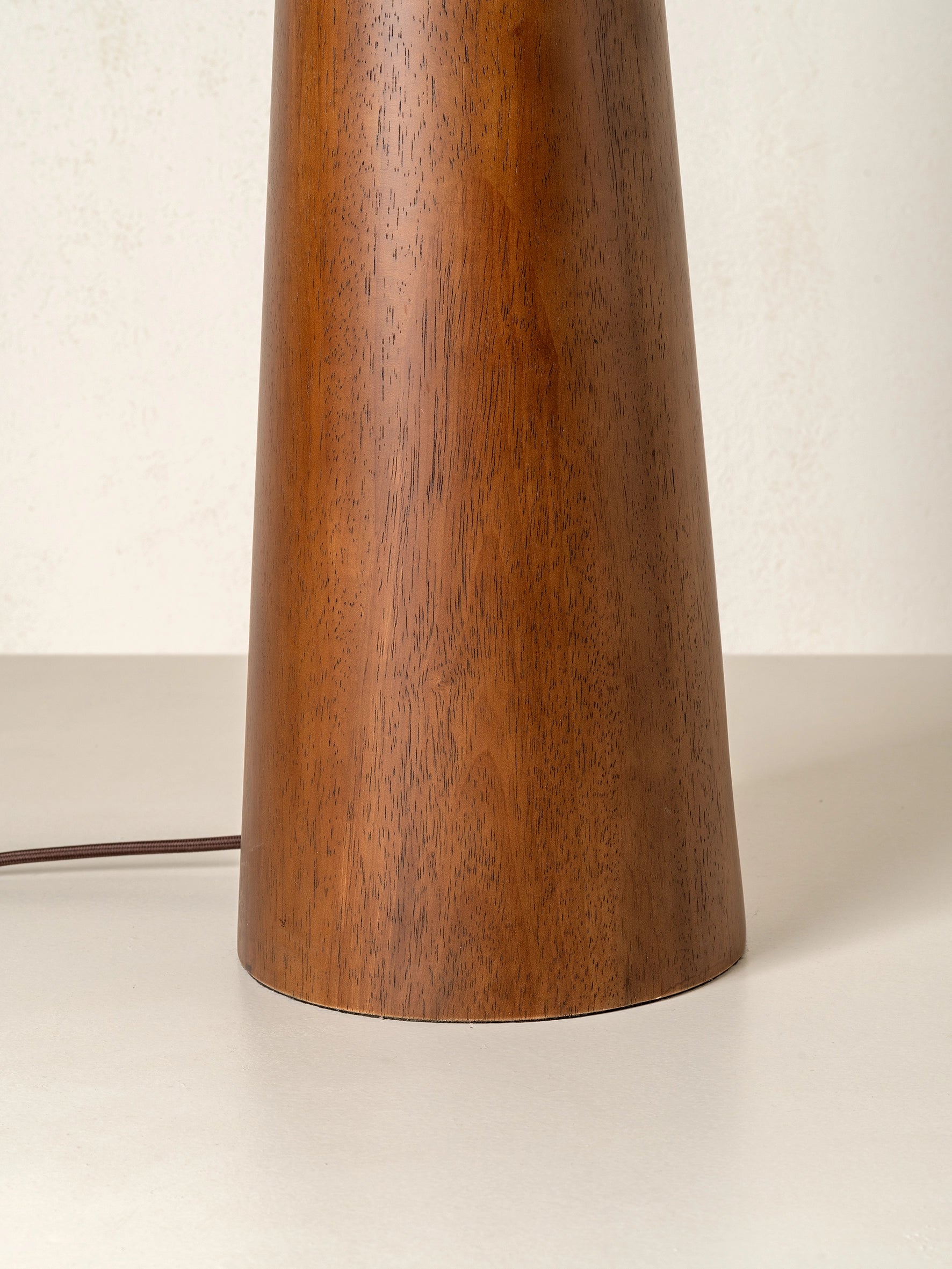 Baneza - aged brass and wood cone floor lamp| Floor lamp | lights & lamps | UK | Modern affordable designer lighting