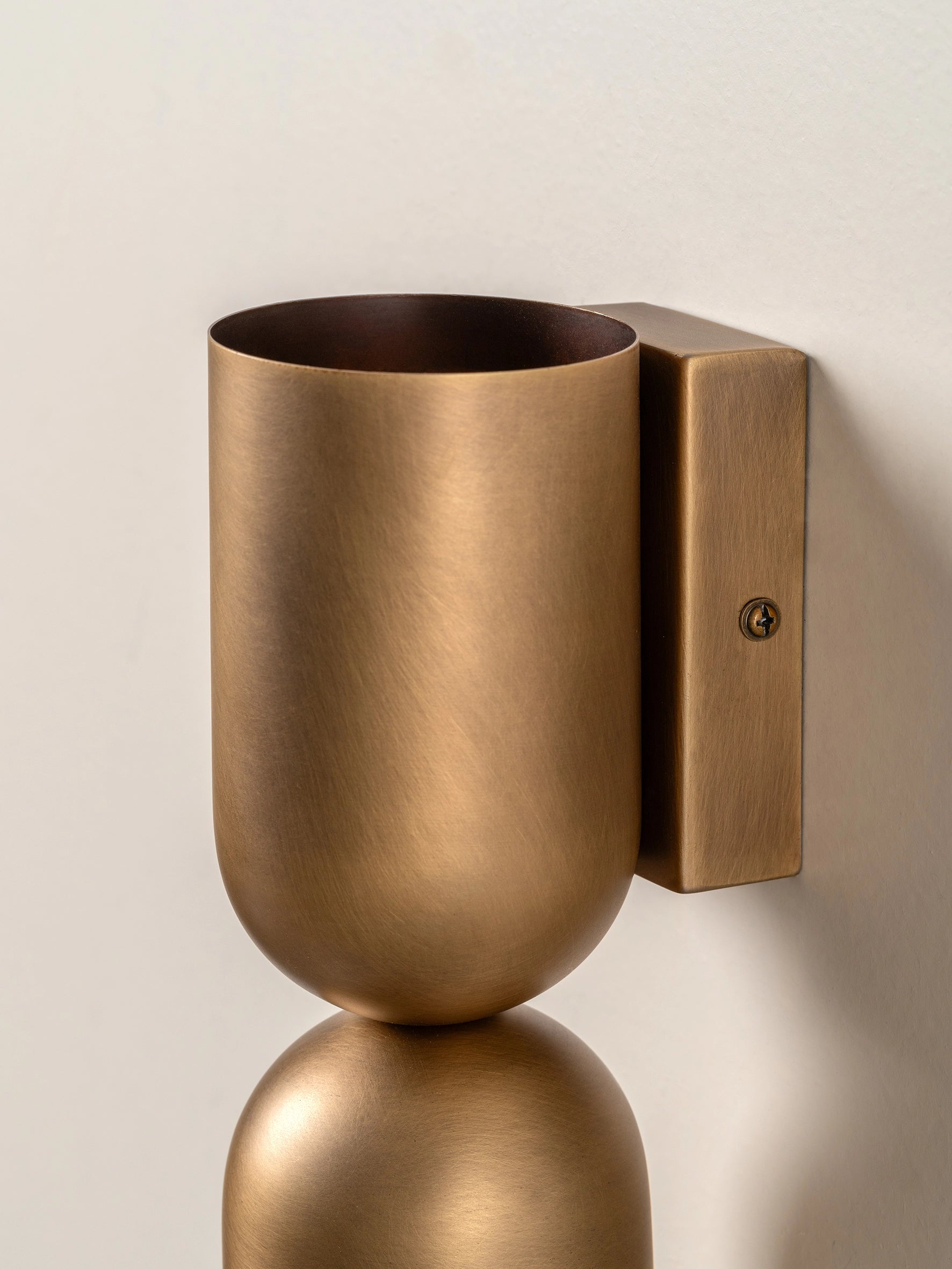 Tuba - 2 light aged brass and opal wall light | Wall light | lights & lamps | Modern affordable designer lighting