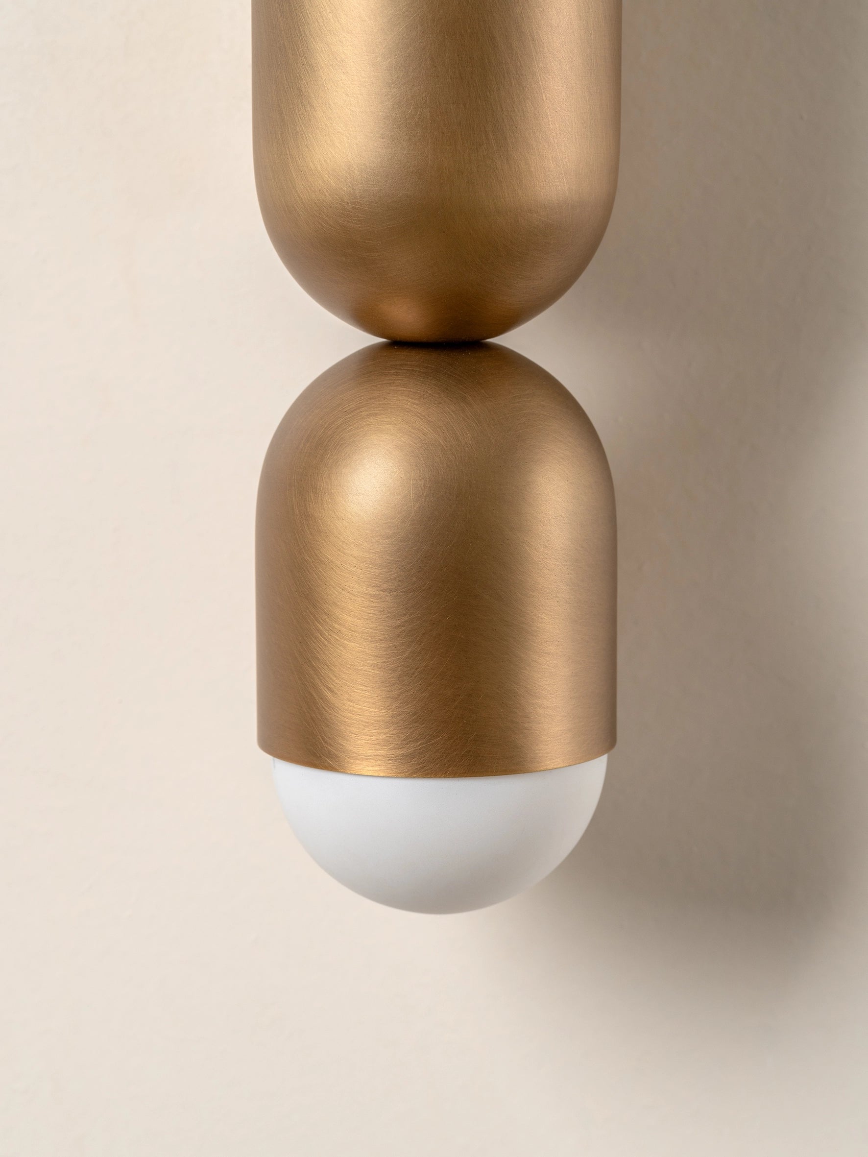 Tuba - 2 light aged brass and opal wall light | Wall light | lights & lamps | Modern affordable designer lighting