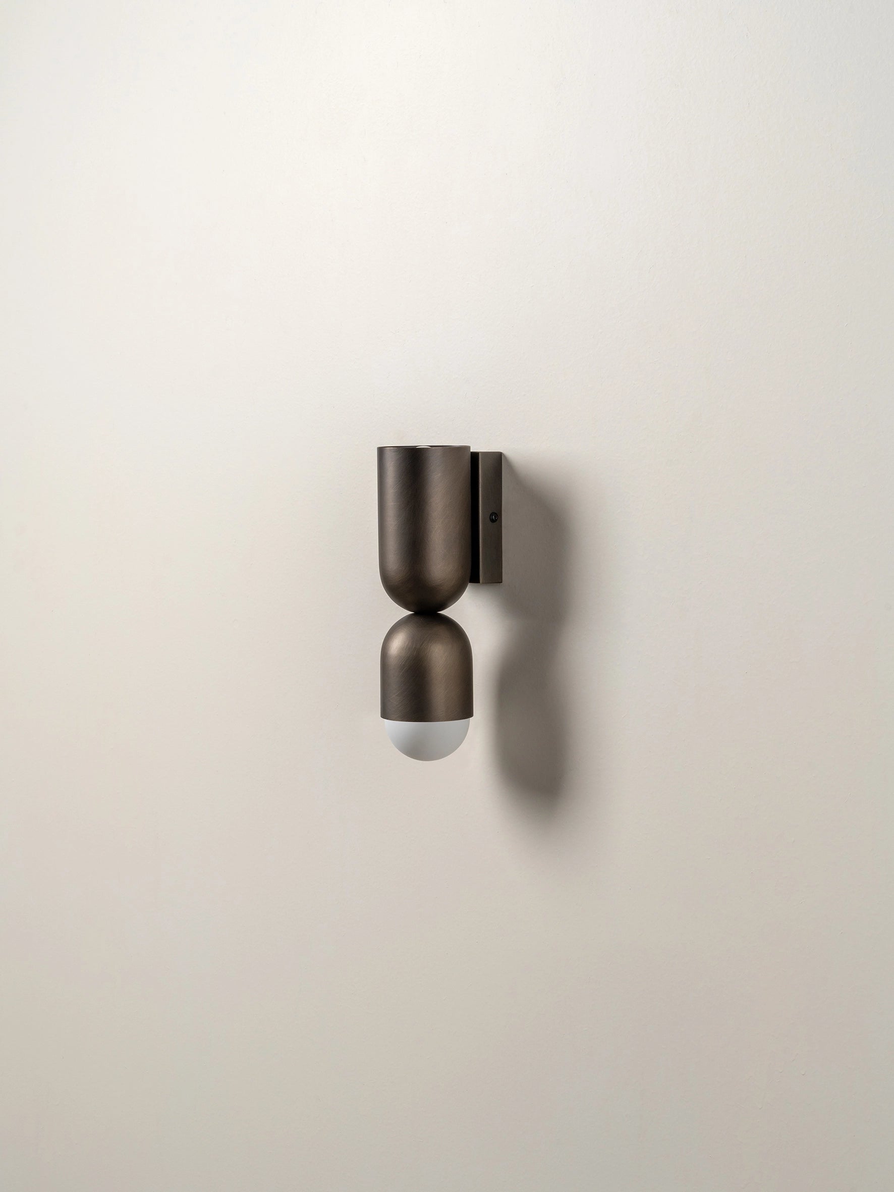 Tuba - 2 light bronze and opal wall light | Wall Light | lights&lamps | UK | Modern Affordable Designer Lighting