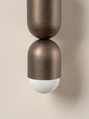 Tuba - 2 light bronze and opal wall light | Wall Light | lights&lamps | UK | Modern Affordable Designer Lighting