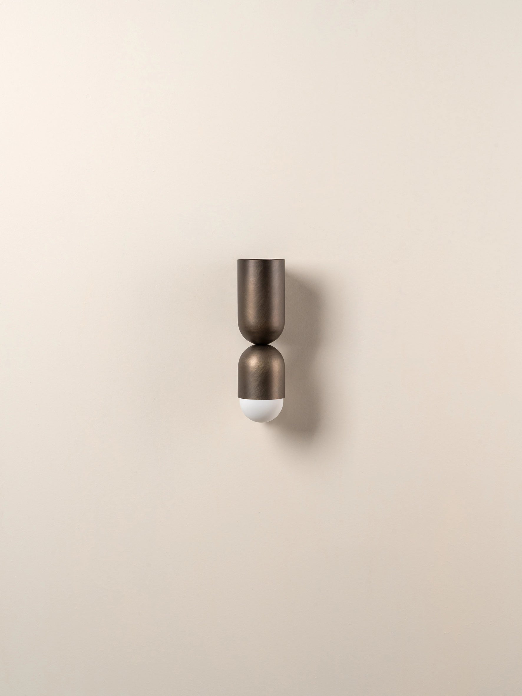 Tuba - 2 light bronze and opal wall light | Wall Light | lights&lamps | UK | Modern Affordable Designer Lighting