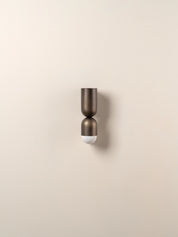 Tuba - 2 light bronze and opal wall light | Wall Light | lights&lamps | UK | Modern Affordable Designer Lighting
