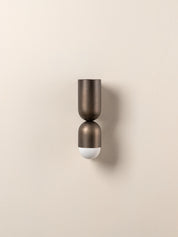 Tuba - 2 light bronze and opal wall light | Wall Light | lights&lamps | UK | Modern Affordable Designer Lighting