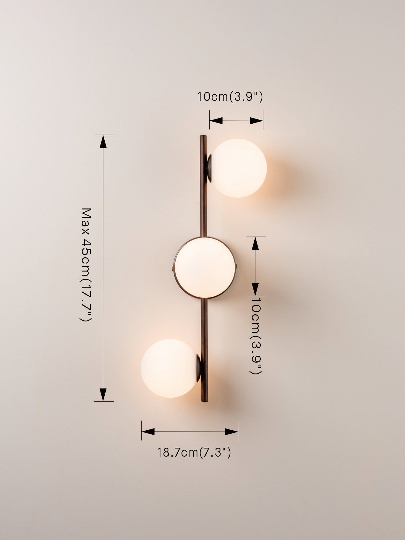 Coro - 3 light bronze and opal ceiling / wall | Ceiling Light | Lights & Lamps | UK | Modern Affordable Designer Lighting