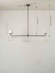 Alba - 2 light alabaster and bronze bar ceiling pendant |  | lights&lamps | UK | Modern Affordable Designer Lighting