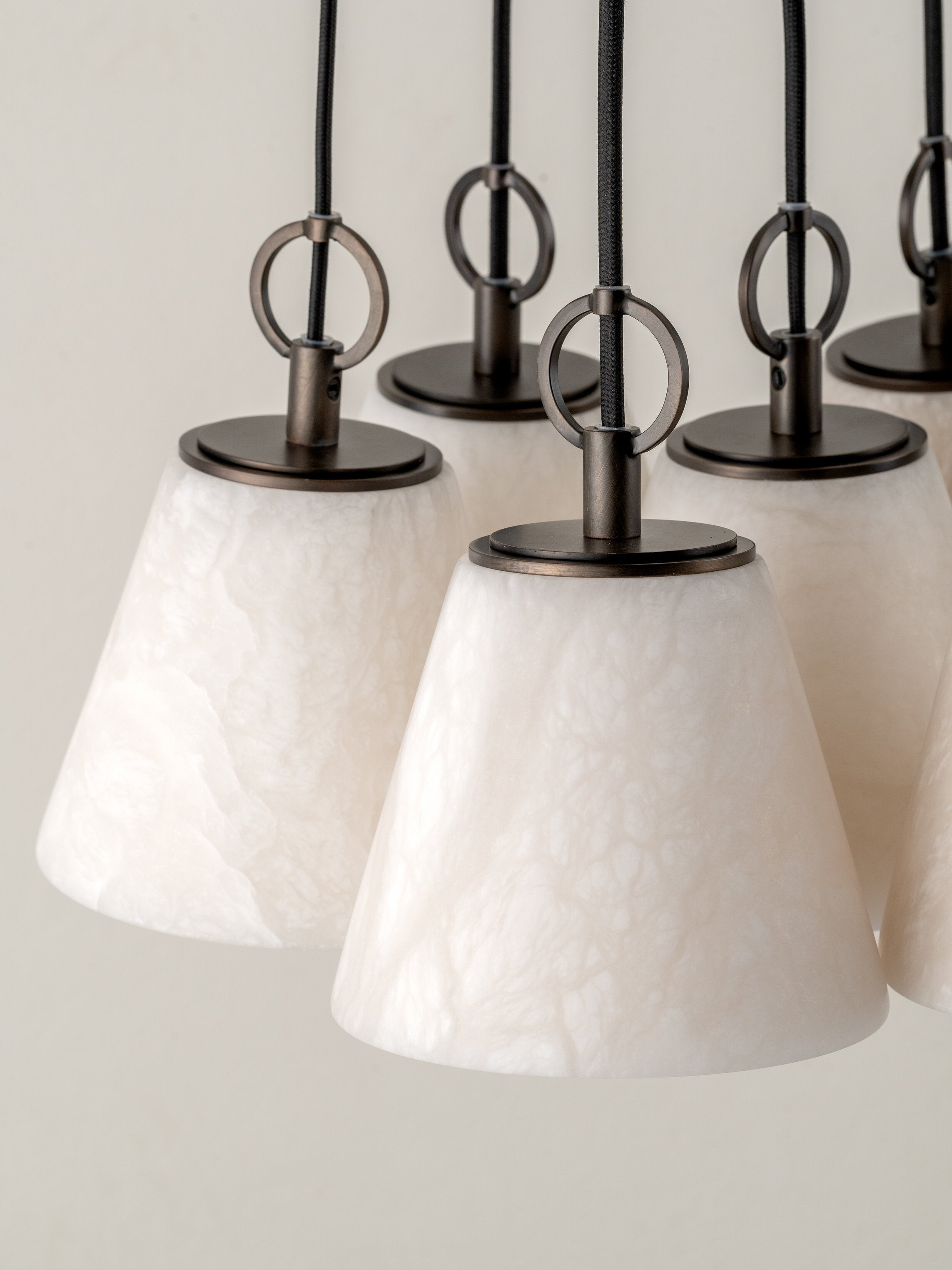Alba - 7 light alabaster and bronze ceiling pendant |  | Lights & Lamps | UK | Modern Affordable Designer Lighting