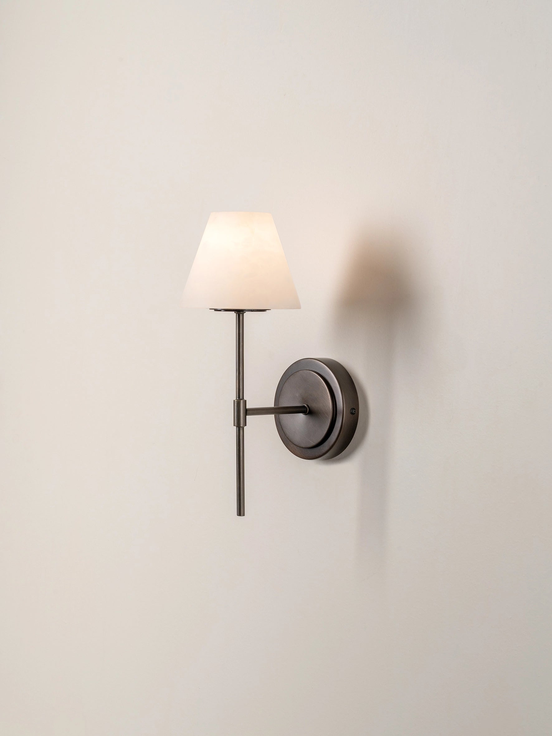 Alba - 1 light alabaster glass and bronze wall light | Wall light | lights & lamps | Modern affordable designer lighting