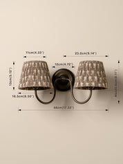 Ashbury bronze double wall light | Wall Light | lights&lamps | UK | Modern Affordable Designer Lighting