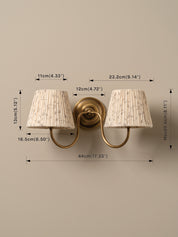 Ashbury double aged brass wall light | Wall Light | lights&lamps | UK | Modern Affordable Designer Lighting