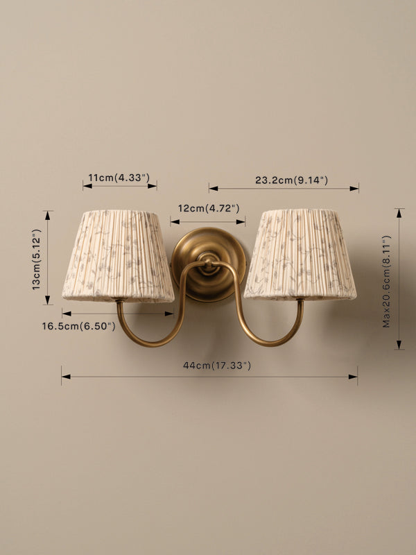 Ashbury double aged brass wall light | Wall Light | lights&lamps | UK | Modern Affordable Designer Lighting