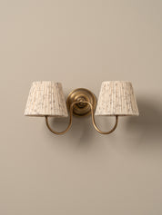 Ashbury double aged brass wall light | Wall Light | lights&lamps | UK | Modern Affordable Designer Lighting