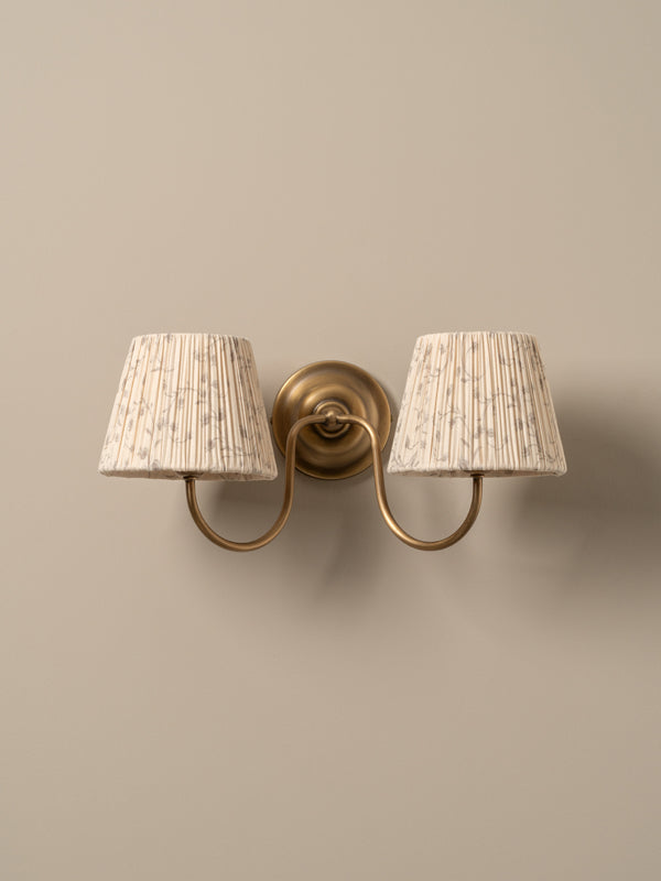 Ashbury double aged brass wall light | Wall Light | lights&lamps | UK | Modern Affordable Designer Lighting