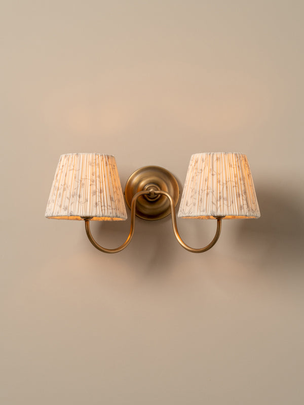 Ashbury double aged brass wall light | Wall Light | lights&lamps | UK | Modern Affordable Designer Lighting